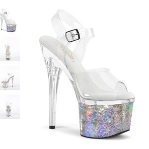 Pleasers Silver 7” size 7